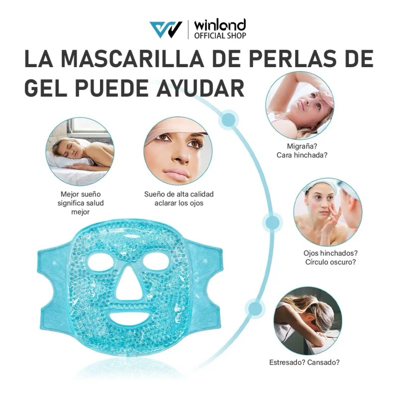 2pcs Máscaras De Fria Caliente Para Ojos Y Cara Reutilizable