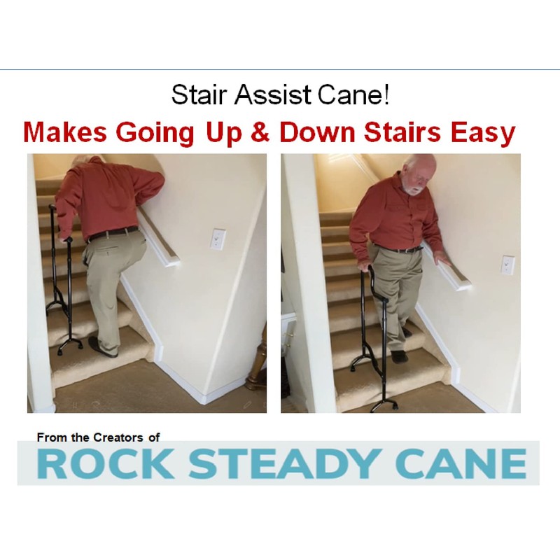 Rock Steady Cane Stair Assist Cane – Less Effort Going