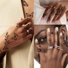 Casciybo 200+PCS Temporary Tattoos for Women, Waterproof Realistic Rose hummingbird
