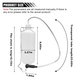 1L Brake Bleeder Bottle, One Person Brake Bleeder Kit with 24 inch Tube & Rubber Connector, Brake Fluid Bleeder Kit, Used to Collect Brake Fluid, Universal for All Brake Systems