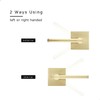 Linkaa Gold Door Lever Satin Brass Passage Door Handles, Bedroom