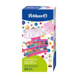 Pelikan ProColor 724344 Paint Box 24 Colours Including 1 Tube of Opaque White, Pink