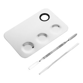 Outanaya Nail Art Mixing Palette Cosmetic Palette with Spatulas for Manicure for Color Blending Home Use