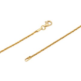 NKlaus Diamond Interlaced: 925 Silver Yellow Gold Plated Criss Cross Necklaces, 42 cm, 45 cm, 50 cm, 1 mm Width - Iridescent Elegance for Any Occasion, Gold