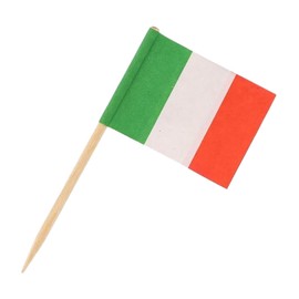 AIXXCUVQ 100pieces Italy Toothpick Flag for Food Decoration Eco-Friendly Wide Applications Paper Mini Italian Stick Flags
