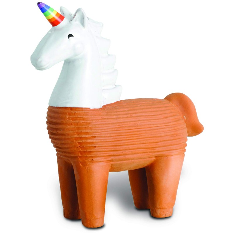 Chia CP437-01 Pet Unicorn Decorative Pottery Planter, Easy to Do