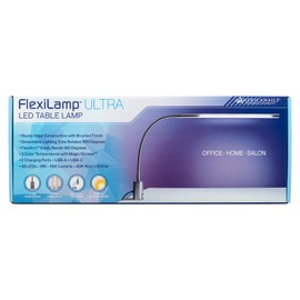 Americanails - Sleek Brushed Steel LED Desk Lamp with Clamp – Multi-Purpose Work Light with USB Charging Ports, Adjustable Color Temperature, Magic Dimmer – Ideal for Home, Office, Salon