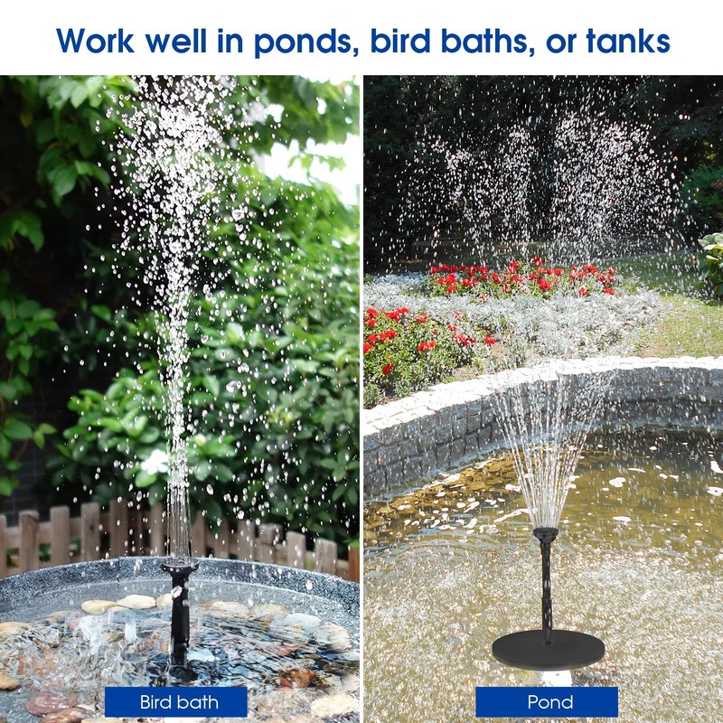 Biling 5.5W Solar Fountain for Bird Bath, DIY Solar Water