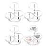 QWORK Round Acrylic Products Display Riser Stands, 3 Tier Jewelry