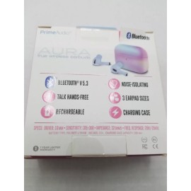 Prime Aura Prime Audio True Wireless Earbuds Bluetooth NEW