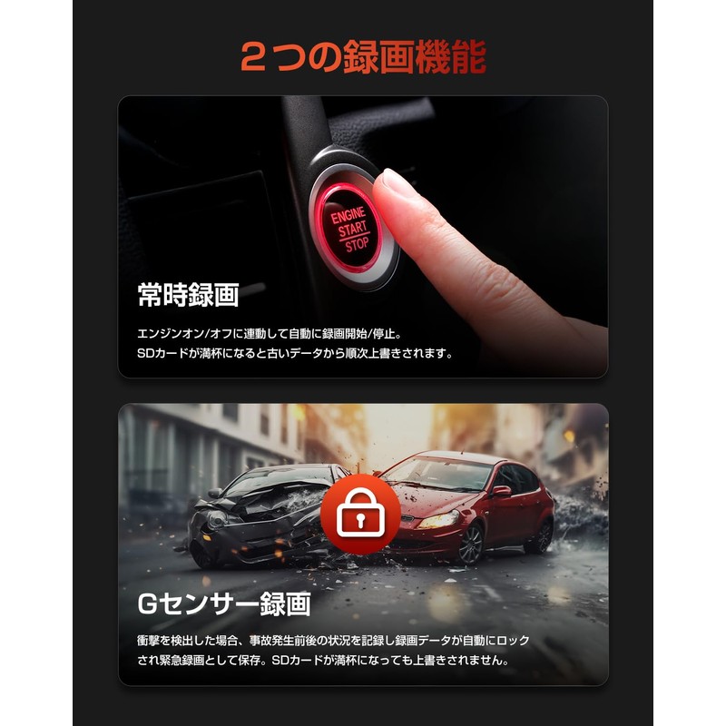 AKEEYO Dash Camera, Small, USB Powered, Rear Dash Camera, Front