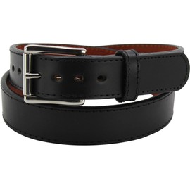 Steel Core Gun Belt - Reinforced Leather Gun Belts for Concealed Carry - Black, 34 Inches