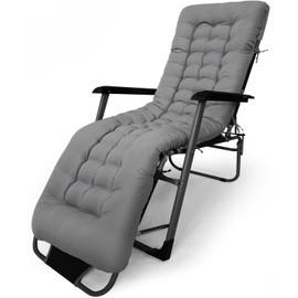 DANGHOOGY Outdoor Lounge Chair Cushions, Chaise Lounge Cushions for Outdoor Furniture, Waterproof Zero Gravity Lounge Chair Cushion 71 x 21 x 4 Inches (Grey)