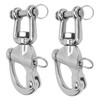 2PCS Snap Shackle 316 Stainless Steel Quick Release High Strength