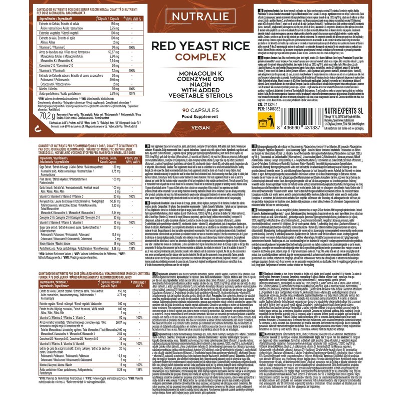 RED Yeast Rice Complex 2,9mg Monacolin K + Q10 +
