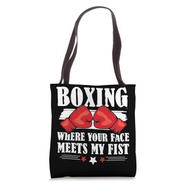 Shadow Boxing Punching Kickboxing Bag Gloves Boxer Fighting Tote Bag