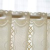 Cafe Curtain Natural Flower 13694 Beige, 35.4 inches (90 cm)
