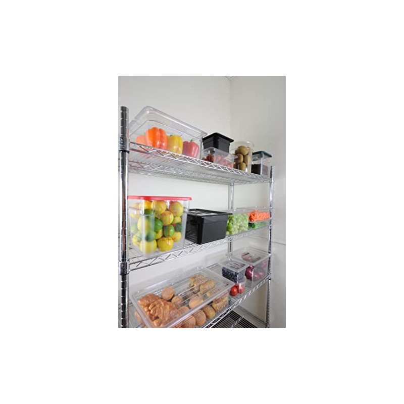Excellante Third Size 8-Inch Deep Polycarbonate Food Pan