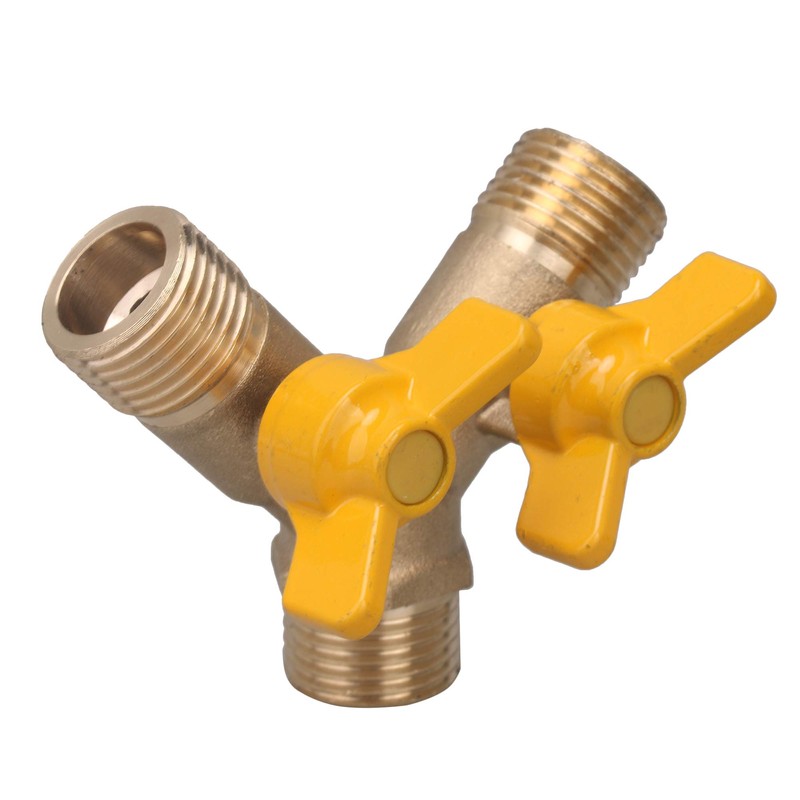 Solid Brass Y Ball Valve 3 Male Thread with Comfort