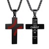 Baseball Cross Necklace for Men - Inspirational Bible Verse Pendant,