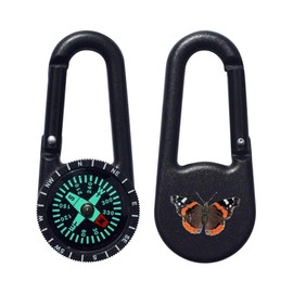 'Red Admiral Butterfly' Compass Keyring (KC00027324)
