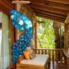 ART-CRAFT Capiz Shell Chain Garland Spiral Blue as Hanging Decoration