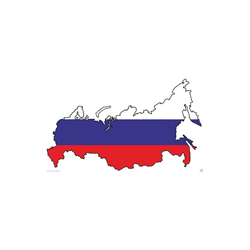 Russian MAP Flag Bumper Sticker Laptop Sticker Tool Box Sticker