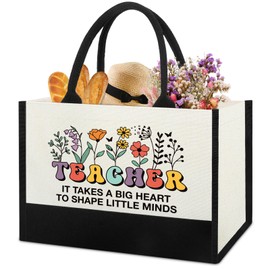 Teacher Gifts For Women Christmas, Teacher Tote Bag, Appreciation Birthday Gifts For End of Year Teachers, Back To School Teacher Gifts, Thank You Daycare Teacher Gifts to Best New Teacher Work Bag
