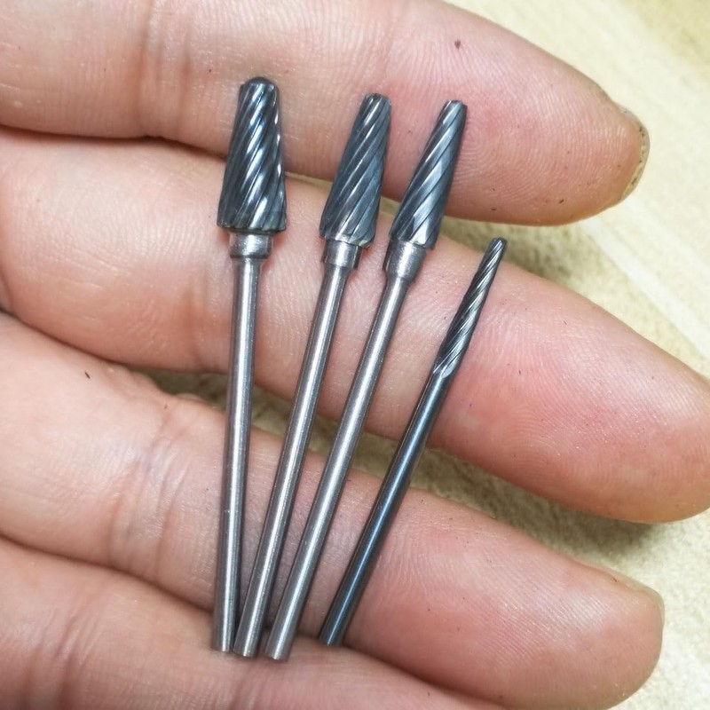 Luo ke 4 Pcs Aluminum Cutting Burr - 3/32 Inch