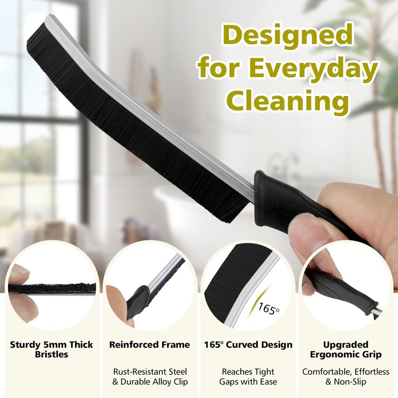 6PCS Crevice Cleaning Brush & Grout Brush Set – Efficient