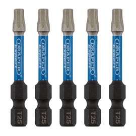 Draper Expert TX Star Impact Screwdriver Bit Set (5-Piece) | T10 Star 1/4 Inch Hex Hand Tools Bit Adapter Set | 05649