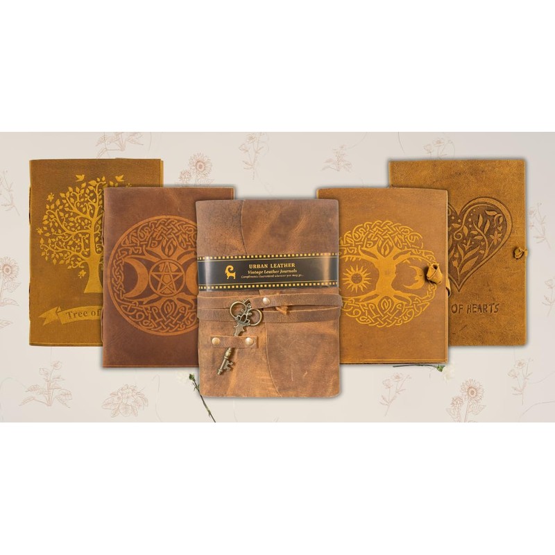 8 inch Urban Leather Rustic Vintage Medieval Journal Old Deckle