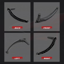 Flydida 51416969402 Türgriff Innen Rechts Kompatibel mit X5 X6 E70 LCI E71 E72 Replace# 51 41 6 969 402 Türgriff Innen Rechts Vordertür Griffverkleidung Schwarz