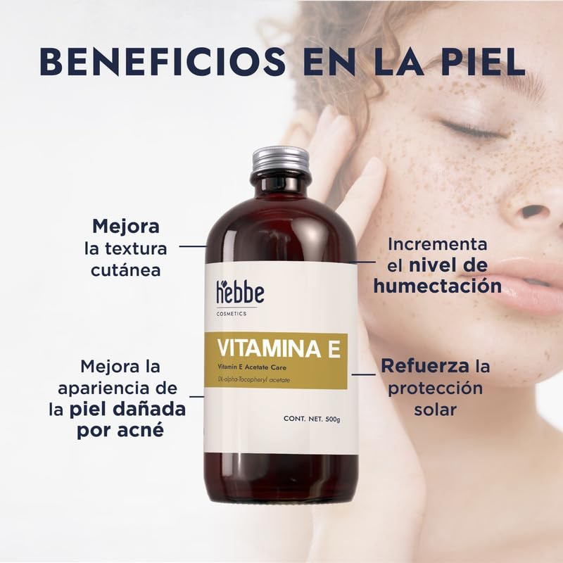 Hebbe - Vitamina E Líquida 100% Pura, Antioxidante y Nutritiva