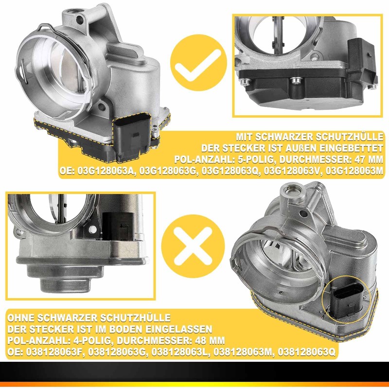 Frankberg 1 x Throttle Body Compatible with A3 8P1 1.9L