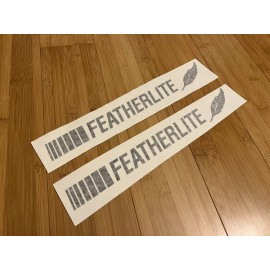 Aftermarket Featherlite Aluminum Trailer Decals (Set 2) Black 12” Replacement Stickers Kit
