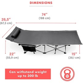 VaygWay Foldable Outdoor Camping Cot and Cot Pad Mattress- Soft Comfortable Lightweight Thick Cotton Sleeping Cot- Portable Hiking, Traveling, Backpacking Waterproof Bottom Pad