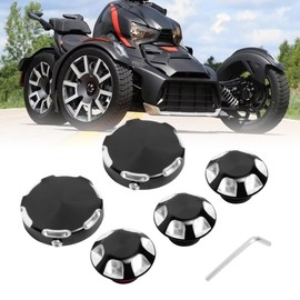 BAKAFOH Aluminum Axle Caps & Wheel Bearing Covers for Can Am Ryker 600 900 Rally Edition Sport Ace 2019-2025 Wheel Bearing Protectors Dust Cover Caps Accessories