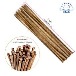 HAHIYO 16Inches 40Pcs Natural Carbonized Bamboo Plant Stake Wood Garden Stake Bamboo Rod Wooden Plant Support Floral Stick for Orchid Tomato Potted Indoor Outdoor Gardening