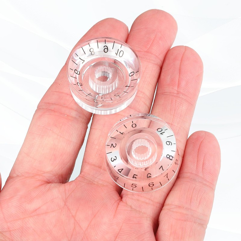 sourcing map 2PCS Guitar Top Hat Bell Knobs, Volume Tone