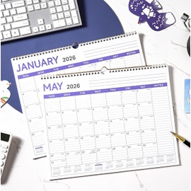 2026 Calendar - 2026 Wall Calendar from Jan. 2026 - Dec. 2026, Wall Calendar 2026 with Large Ruled Blocks, Reference Calendar, 11.5" x 14.6"