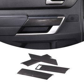 Aunginsy Car Inner Door Panel Strip Trim Cover Compatible with Toyota Tundra 2022 /Sequoia 2023 Car Front Rear Door Handle Panel Protection Cover Decoration Sticker Molding Accessories(with a Hole)