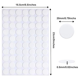 JANYUN 280 Pcs Double Sided Sticky Dot Stickers Removable Round Putty Clear Sticky Tack No Trace Sticky Putty Waterproof Small Stickers for Festival Decoration (20mm, 280)