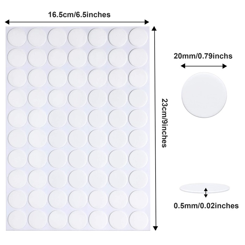 JANYUN 280 Pcs Double Sided Sticky Dot Stickers Removable Round