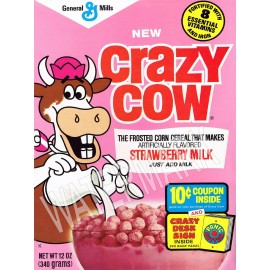 General Mills Crazy Cow Strawberry Cereal Quality Metal Magnet 3x4 inches 9623