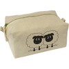 'Pair of Sheep' Canvas Wash Bag/Makeup Case (CS00006954)