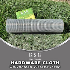 R & G Hot-dip Galvanized Hardware Cloth - 1/4 IN x 1/4 IN Opening 23 Gauge - 36 inch width x 100 feet length