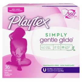 Playtex Gentle Glide Tampons, Unscented Ultra Absorbency, 36 Count