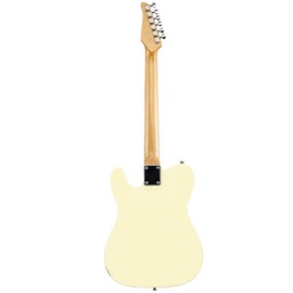 LyxPro 30” Electric Guitar TL Series, Full-Size Paulownia Wood Body, 3-Ply Pickguard, C-Shape Neck, Ashtray Bridge, Quality Gear Tuners, 3-Way Switch & Volume/Tone Controls, 2 Picks Included, White