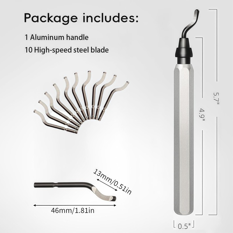 BUYLONG Deburring Tool Kit, Non-Slip Handle - Deburring Tool with